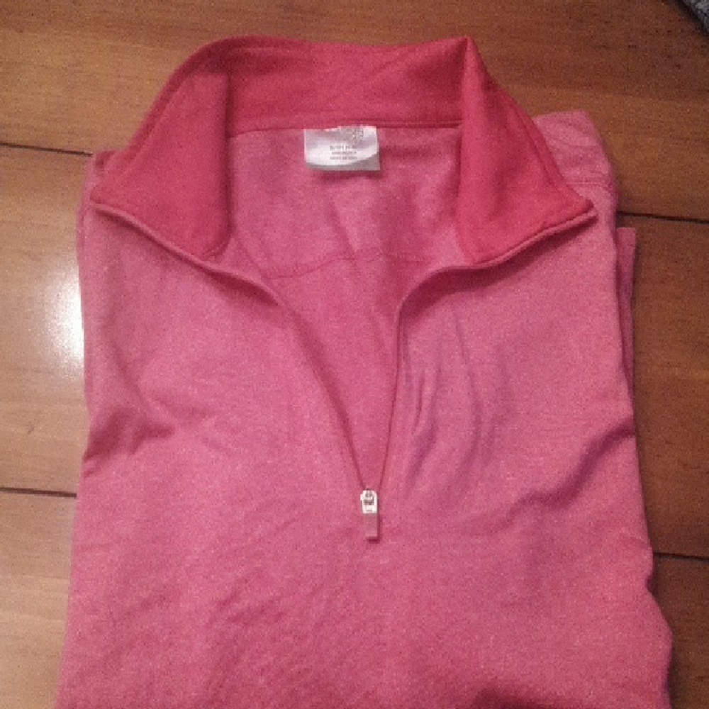 Danskin Women's Vibrant Pink Half-Zip Workout Top